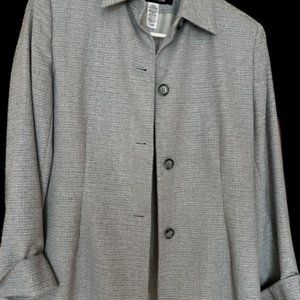 Jones New York Business Blazer Coat Women's Size 4 Blue lined Button Front